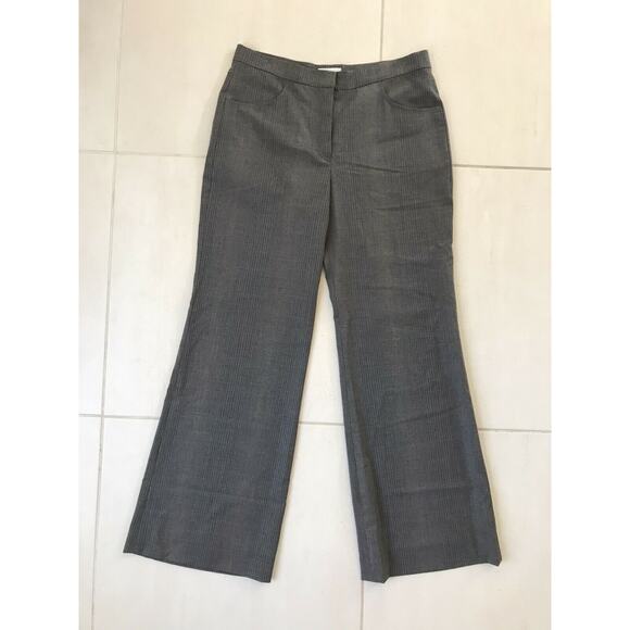Gunex Virgin Wool High Rise Stripe Straight Leg Pants - Picture 1 of 12